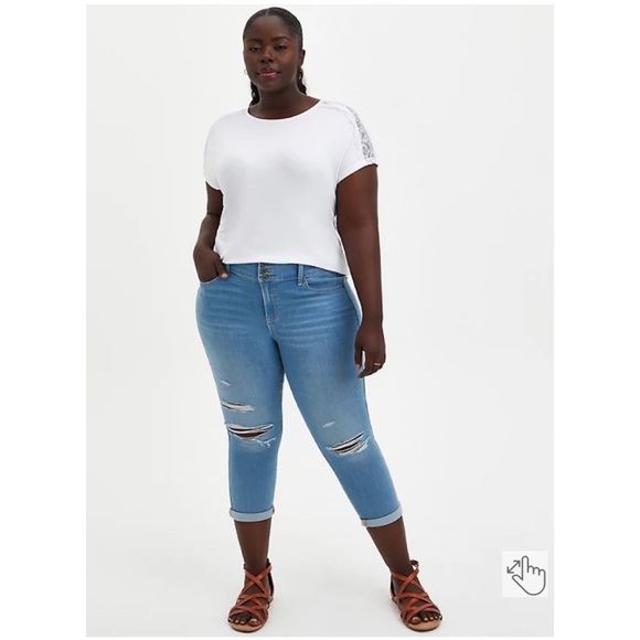 NEVER WORN Torrid 22 Crop Jegging - Super Soft Eco Light Wash - Picture 7 of 15